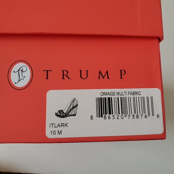 Ivanka Trump Coral (Orange) & Cork Wedges Size 10 - Picture 4 of 4
